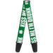 Guitar Strap - St Pat's KISS ME I'M DRUNK Shamrock Green White Guitar Straps Buckle-Down   