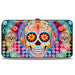 Hinged Wallet - Tranquility Beats Calaveras & Flowers Rays Black Multi Color Hinged Wallets Thaneeya McArdle   