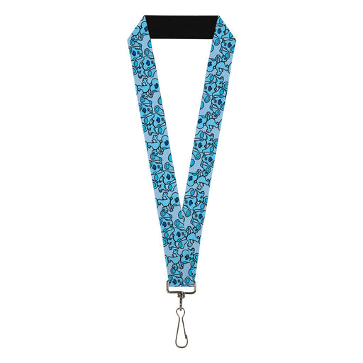 Lanyard - 1.0" - Blue's Clues Blue Poses Scattered Blues Lanyards Nickelodeon   