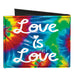 Canvas Bi-Fold Wallet - LOVE IS LOVE BD Tie Dye White Canvas Bi-Fold Wallets Buckle-Down   