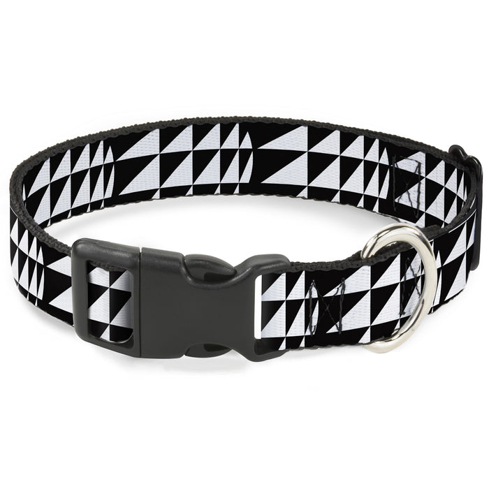 Plastic Clip Collar - Eighties 8 Black/White Plastic Clip Collars Buckle-Down   