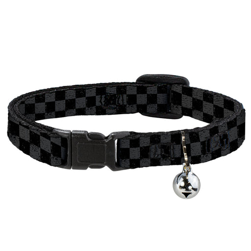 Cat Collar Breakaway - Checker Weathered2 Black Gray Breakaway Cat Collars Buckle-Down   