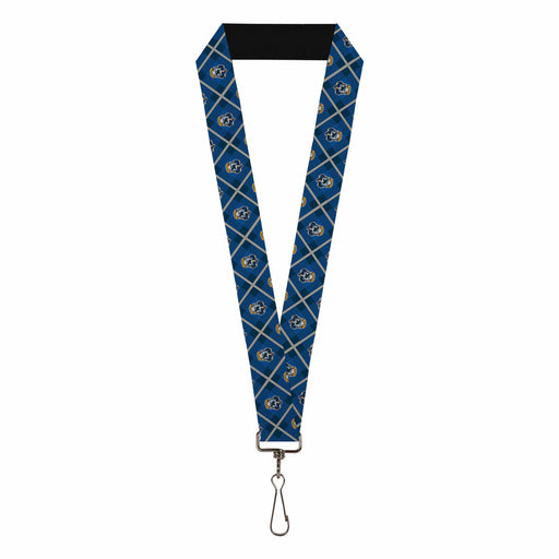 Lanyard - 1.0" - Harry Potter Ravenclaw Crest Plaid Blues Gray Lanyards The Wizarding World of Harry Potter Default Title  