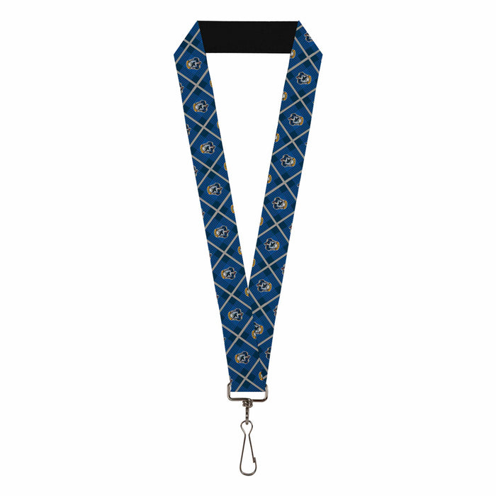 Lanyard - 1.0" - Harry Potter Ravenclaw Crest Plaid Blues Gray Lanyards The Wizarding World of Harry Potter Default Title  