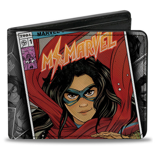 MARVEL STUDIOS MS. MARVEL Bi-Fold Wallet - MS. MARVEL Kamala Khan Comic Book Cover Pose Bi-Fold Wallets Marvel Comics   
