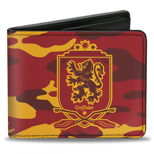 Bi-Fold Wallet - Harry Potter Gryffindor Crest Camo Gold Reds Bi-Fold Wallets The Wizarding World of Harry Potter   