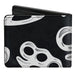 Bi-Fold Wallet - Brass Knuckles Black White Bi-Fold Wallets Buckle-Down   
