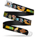 Dog & Cat Pose Full Color Seatbelt Belt - CATDOG Group Pose Black/Multi Color Webbing Seatbelt Belts Nickelodeon   