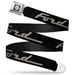 Ford F-100 Logo Full Color Black Tans Seatbelt Belt - FORD F-100 Script Black/Tan-Gray Webbing Seatbelt Belts Ford   