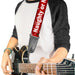 Guitar Strap - Christams NAUGHTY OR NICE Snowflakes Reds White Green Guitar Straps Buckle-Down   