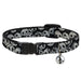 Cat Collar Breakaway - Panda Bear Sugar Skull Scattered Black White Breakaway Cat Collars Buckle-Down   