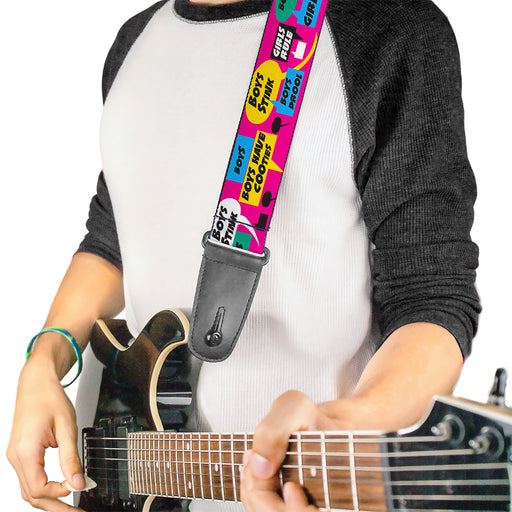 Guitar Strap - Girls Rule Bubbles Guitar Straps Buckle-Down   