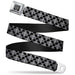 BD Wings Logo CLOSE-UP Full Color Black Silver Seatbelt Belt - Boudoir Wallpaper Black/White Webbing Seatbelt Belts Buckle-Down   