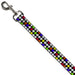 Dog Leash - Houndstooth Black/White/Multi Neon Dog Leashes Buckle-Down   