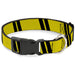 Plastic Clip Collar - Hash Mark Stripe Double Gold/Black Plastic Clip Collars Buckle-Down   