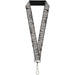 Lanyard - 1.0" - Plaid Curls Gray Lanyards Buckle-Down   