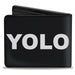 Bi-Fold Wallet - YOLO Black White Bi-Fold Wallets Buckle-Down   