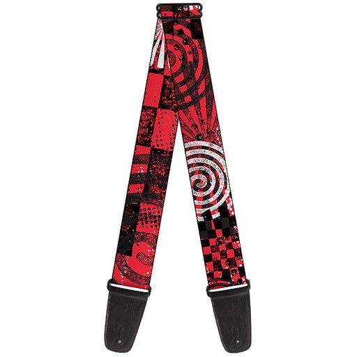 Guitar Strap - Grunge Chaos Red Guitar Straps Buckle-Down   