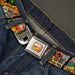 MARVEL COMICS Marvel Comics Logo Full Color Seatbelt Belt - 5-Classic Luke Cage Comic Scene Blocks Webbing Seatbelt Belts Marvel Comics   