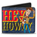 Bi-Fold Wallet - Toy Story Woody Pose HEY HOWDY Denim Print Blues Yellow Red Brown Bi-Fold Wallets Disney   