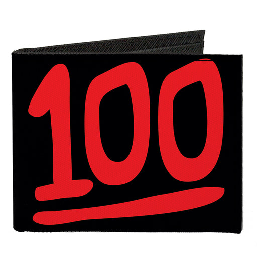 Canvas Bi-Fold Wallet - 100 Repeat Black Red Canvas Bi-Fold Wallets Buckle-Down   