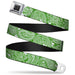 BD Wings Logo CLOSE-UP Full Color Black Silver Seatbelt Belt - Bandana/Skulls Irish Green/White Webbing Seatbelt Belts Buckle-Down   