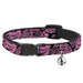 Cat Collar Breakaway - Bandana Skulls Black Pink Breakaway Cat Collars Buckle-Down   