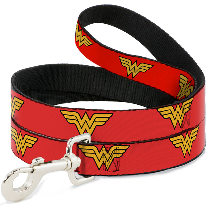 Dog Leash - Wonder Woman Logo Red Dog Leashes DC Comics   