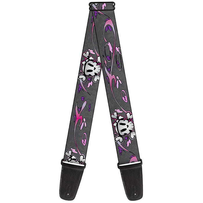 Guitar Strap - Girlie Skull Gray Guitar Straps Buckle-Down   