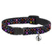 Cat Collar Breakaway - Skull & Fleur-de-Lis Black Multi Color Breakaway Cat Collars Buckle-Down   