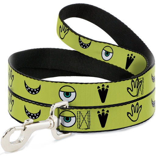 Dog Leash - Monsters Inc. Mike 4-Icons Greens/Black/White Dog Leashes Disney   