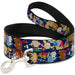 Dog Leash - Nick 90's Rewind 16-Character Poses Navy Blue Dog Leashes Nickelodeon   