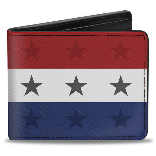 Bi-Fold Wallet - Americana Star Stripes Red White Blue Bi-Fold Wallets Buckle-Down   