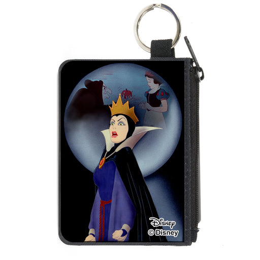 Canvas Zipper Wallet - MINI X-SMALL - Snow White Evil Queen Old Hag & Snow White Apple Scene Canvas Zipper Wallets Disney   