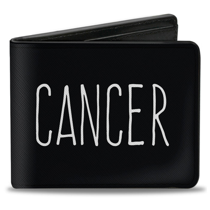 Bi-Fold Wallet - Zodiac CANCER Symbol Black White Bi-Fold Wallets Buckle-Down   