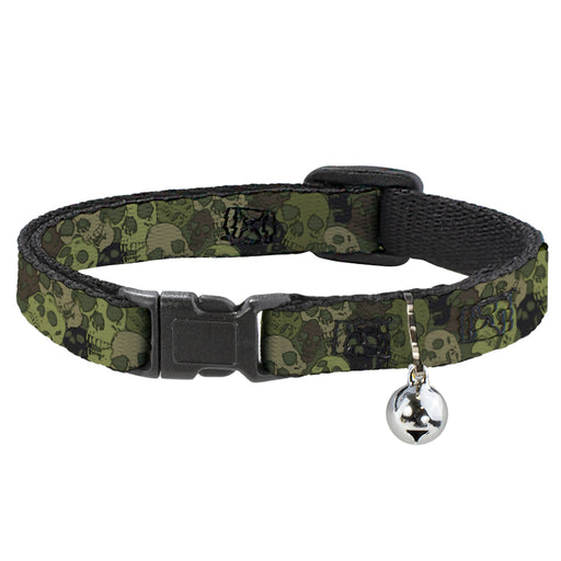 Cat Collar Breakaway - Camo Olive Skull Yard Breakaway Cat Collars Buckle-Down   