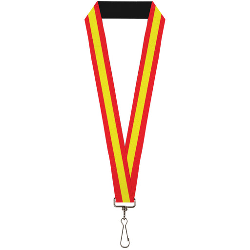 Lanyard - 1.0" - Stripes Red Yellow Red Lanyards Buckle-Down   