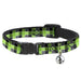 Cat Collar Breakaway - Checker Mosaic Green Breakaway Cat Collars Buckle-Down   