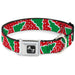 Dog Bone Seatbelt Buckle Collar - Christmas Trees/Stars Red/White/Green Seatbelt Buckle Collars Buckle-Down   