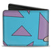 Bi-Fold Wallet - Rocko's Modern Life Rocko Waving Pose Triangles Blue Purple Bi-Fold Wallets Nickelodeon   