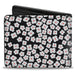 Bi-Fold Wallet - Ditsy Floral Black White Red Bi-Fold Wallets Buckle-Down   
