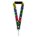 Lanyard - 1.0" - Eighties Shades Rubiks Black Neon Lanyards Buckle-Down   