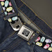 BD Wings Logo CLOSE-UP Full Color Black Silver Seatbelt Belt - Owl Sketch Black/White/Multi Color Webbing Seatbelt Belts Buckle-Down   