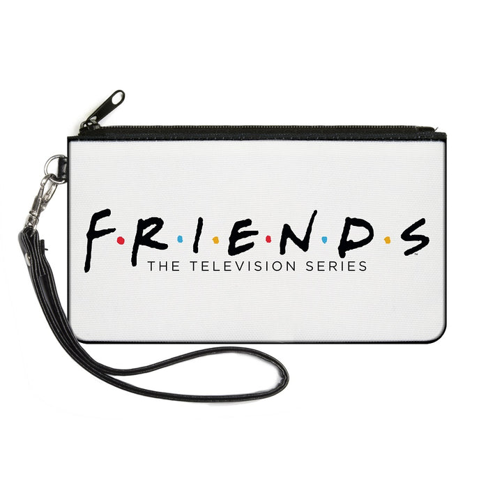 Canvas Zipper Wallet - LARGE - FRIENDS-THE TELEVISION SERIES Logo White Black Multi Color Canvas Zipper Wallets Friends   