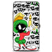 Hinged Wallet - Marvin the Martian Ray Gun Pose Expressions Stacked PORTRAIT White Black Multi Color Hinged Wallets Looney Tunes   