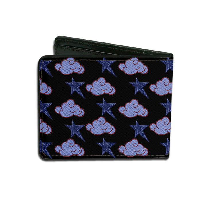 Bi-Fold Wallet - Dumbo Smiling DREAMLAND Clouds Stars Black Blues Red Bi-Fold Wallets Disney   