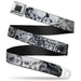 BD Wings Logo CLOSE-UP Full Color Black Silver Seatbelt Belt - Gothic 1 Webbing Seatbelt Belts Buckle-Down   