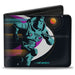 Bi-Fold Wallet - Lightyear Buzz Running Pose Black Teal Orange Bi-Fold Wallets Disney   