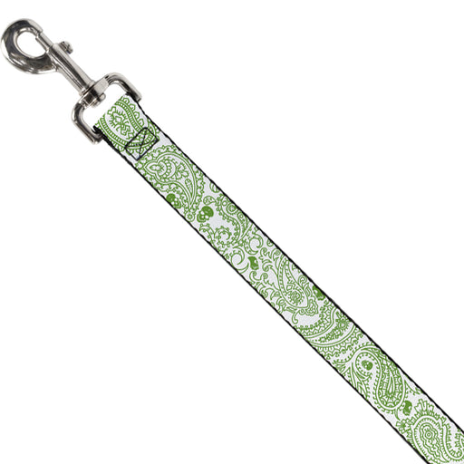 Dog Leash - Bandana/Skulls White/Irish Green Dog Leashes Buckle-Down   