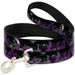 Dog Leash - Maleficent & Diablo Black Roses/Purples Dog Leashes Disney   